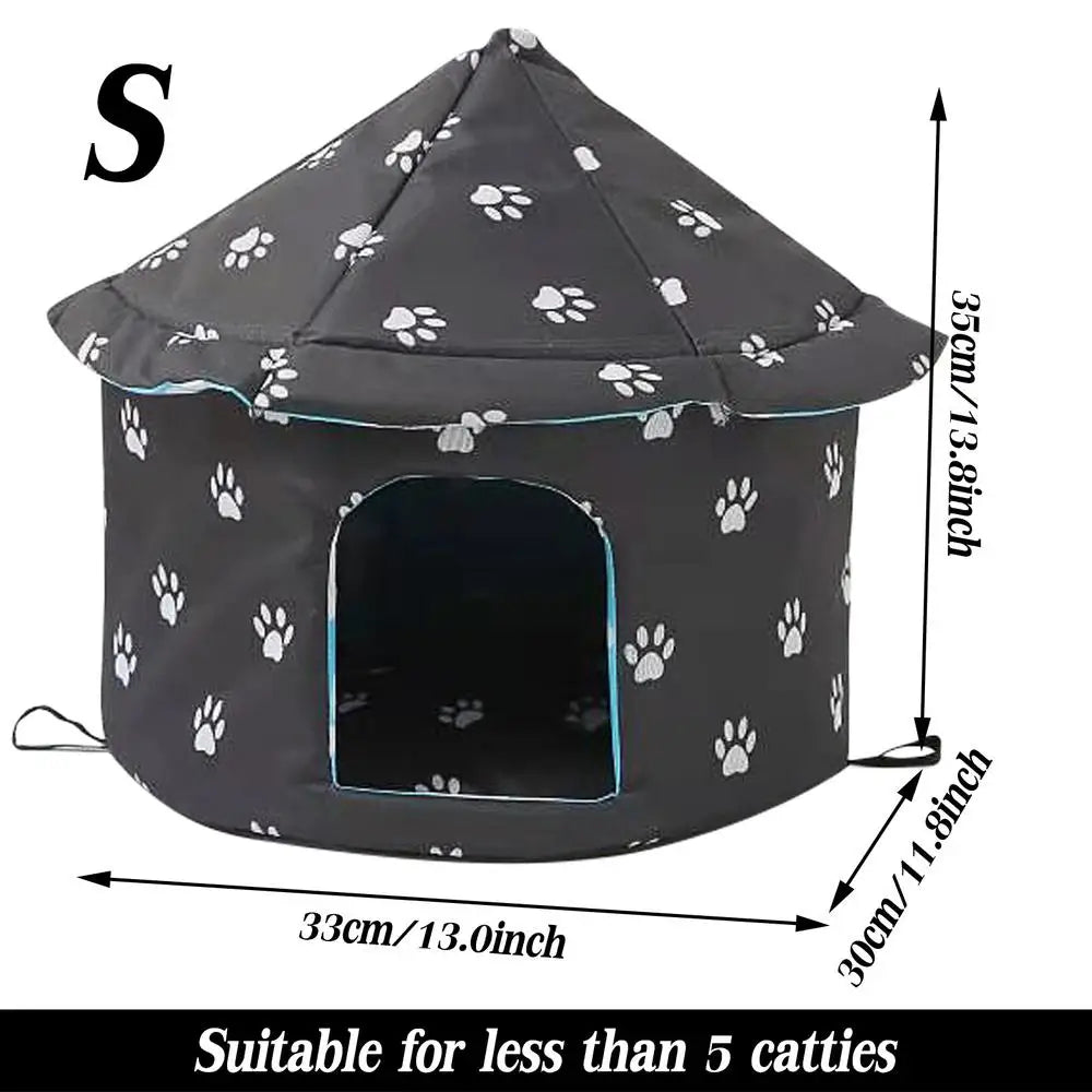 Cat House Dog Nest Waterproof Outdoor Winter Warm Pet Cave Insulated Outside Cat House Home Foldable and Washable Pet House