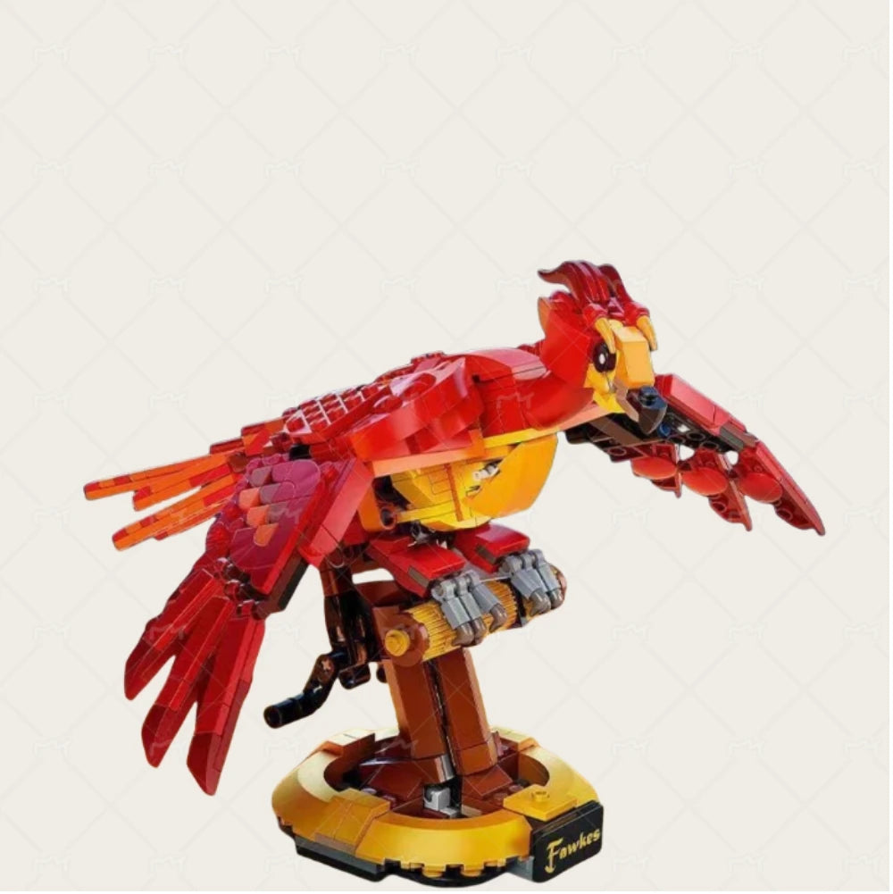 Assembling building blocks 88007 Phoenix Fox Red Bird 597 particles assembled boys and girls educational building blocks toys