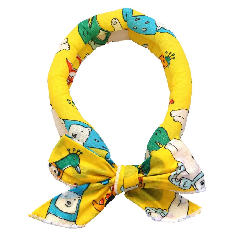 Cute Print Summer Dog Cooling Collar Pet Dog Ice Scarf Pet Cool Bandana Adjustable Pet Outdoor Prevent Heatstrok Dog Accessories