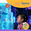 Flyfirm 32 Inch 8-Color Changing Sensory Bubble Aquarium with LED Lights 12 Floating Fish, Perfect for Autism,Anxiety Therapy
