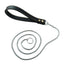 Integrated Dog Slip Chain Collar Leash 304 Stainless Steel Dog Metal Choke Collar Pet Training Leash Show with Leather Handle