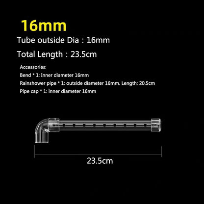 Aquarium Filter Rain Spray Bar Outflow Pipe Transparent Acrylic Rain Shower Outlet Tube Kit Fish Tank External Filter Accessries