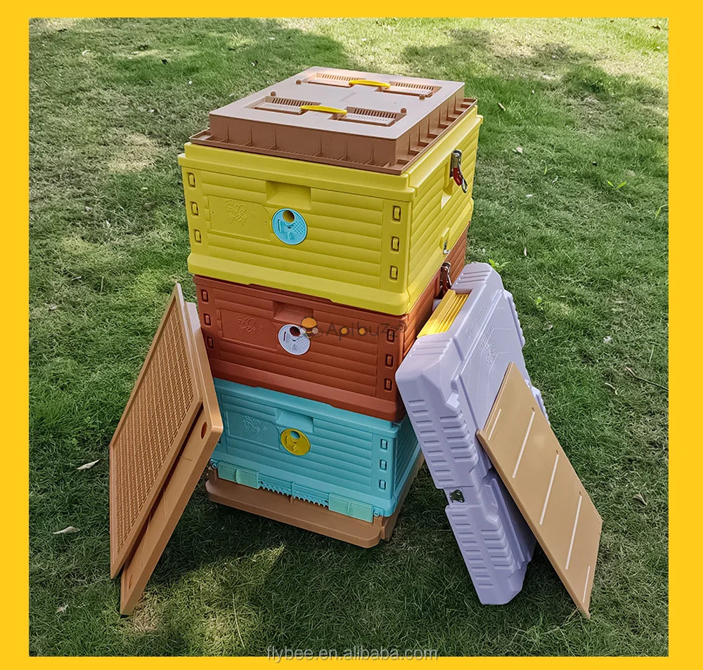 Langstroth 3-Layer 10-Frame Thermo Plastic Bee Hives for Sale - Bee Hive Box - Beekeeping Equipment Wholesale - Beehive Supplies