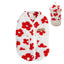 Dog Cold Weather Clothes Warm Open Back Winter Pet Clothes Cute Printed Floral Pattern Clothing For Daily Wear Walks Soft