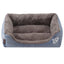 Warm Corduroy Dog Sofa Bed – Plush Fleece Pet Couch with Bolsters