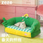 Zeze green lush pet bed cat litter all seasons removable dog litter teddy bear small dog warm sofa