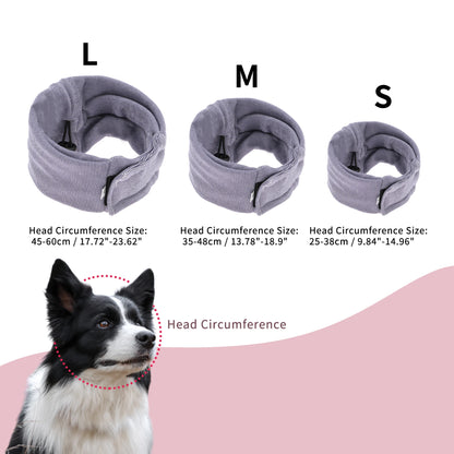 UXCELL Dogs Calming Band Dog Ear Cover Muffs Noise Protection for Grooming Supplies Casual Solid Elastic Cotton Fabric S M L