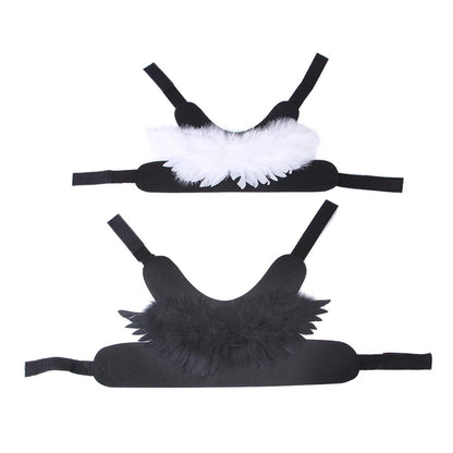 Angel Wings Pet Dogs Accessories Festival Halloween Puppy Costume Clothes Black White Cosplay Jacket Luxury Designer Pet Items