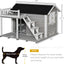 Outdoor rain and sun protection Solid wood dog house Dog house Preservative wood Pet nest Universal warm cat kennel Kennel