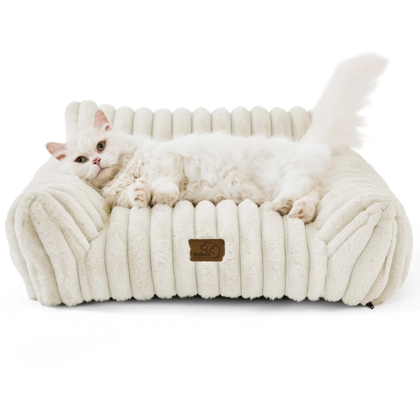Cats Beds Fluffy Pet Products Warm Bed Plush for Winter Dog Accessories Goods Supplies Cushions Kitten Mat House Things Puppy