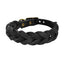 Braid Small Dog Collar Handmade from Thick Full Grain Leather Soft Durable Sturdy Material Belt Buckle Collar for Medium Breeds