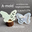 3D Bird Animal Mold Cute Butterfly Plaster Hanging Decoration Resin Silicone Clay Mold DIY Lovebird Garden Decoration