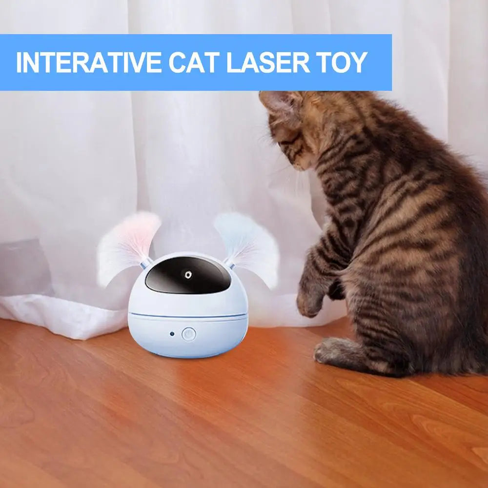 Cat Laser Toy Automatic Laser Moving Pointer for Cats Real Random Trajectory & 360 Irregular Rotation Kitten Exercise Toys