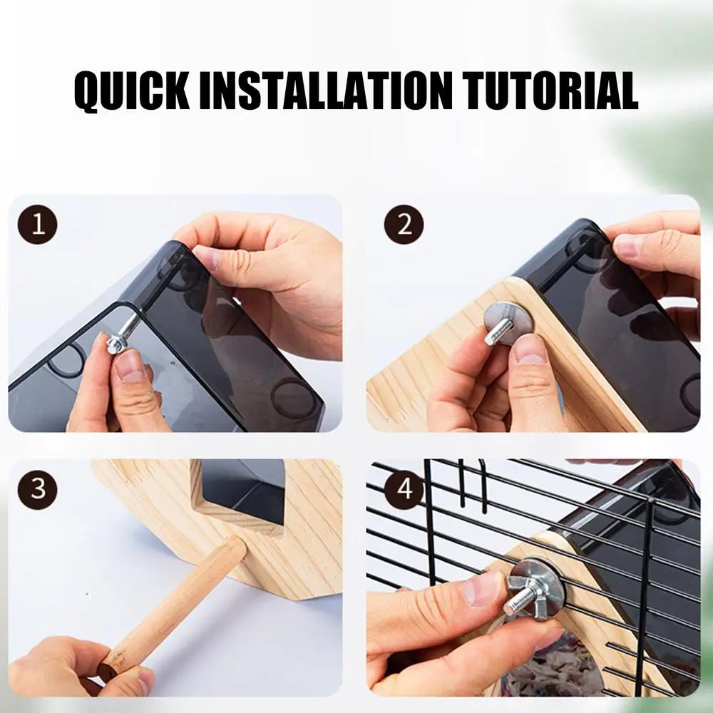 Parakeet Nesting Box Wood Bird Cage House Easy To Clean Transparent Bird Nesting Box For Budgie Bird Breeding Box