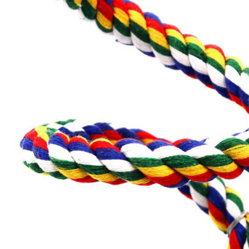 Parrot Toy Wicker Rope Hanging Braided Budgie Chew Bird Cage Cockatiel Toy Pet Stand Training Accessories Bite Swing Supplies
