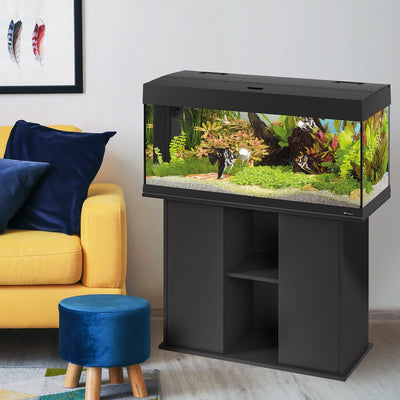 Ferplast Dubai 100 LED - 190 L. Glass Aquarium with Two LED Lamps, Internal Filter and Heater. 2 Colours.