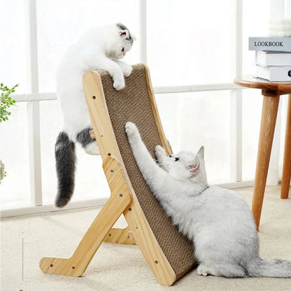 Cat Scratcher Wooden Frame Detachable Scrapers Bed 3 In 1 Cat Scratch Board Toys Training Grinding Claw for Cats Lounge Bed
