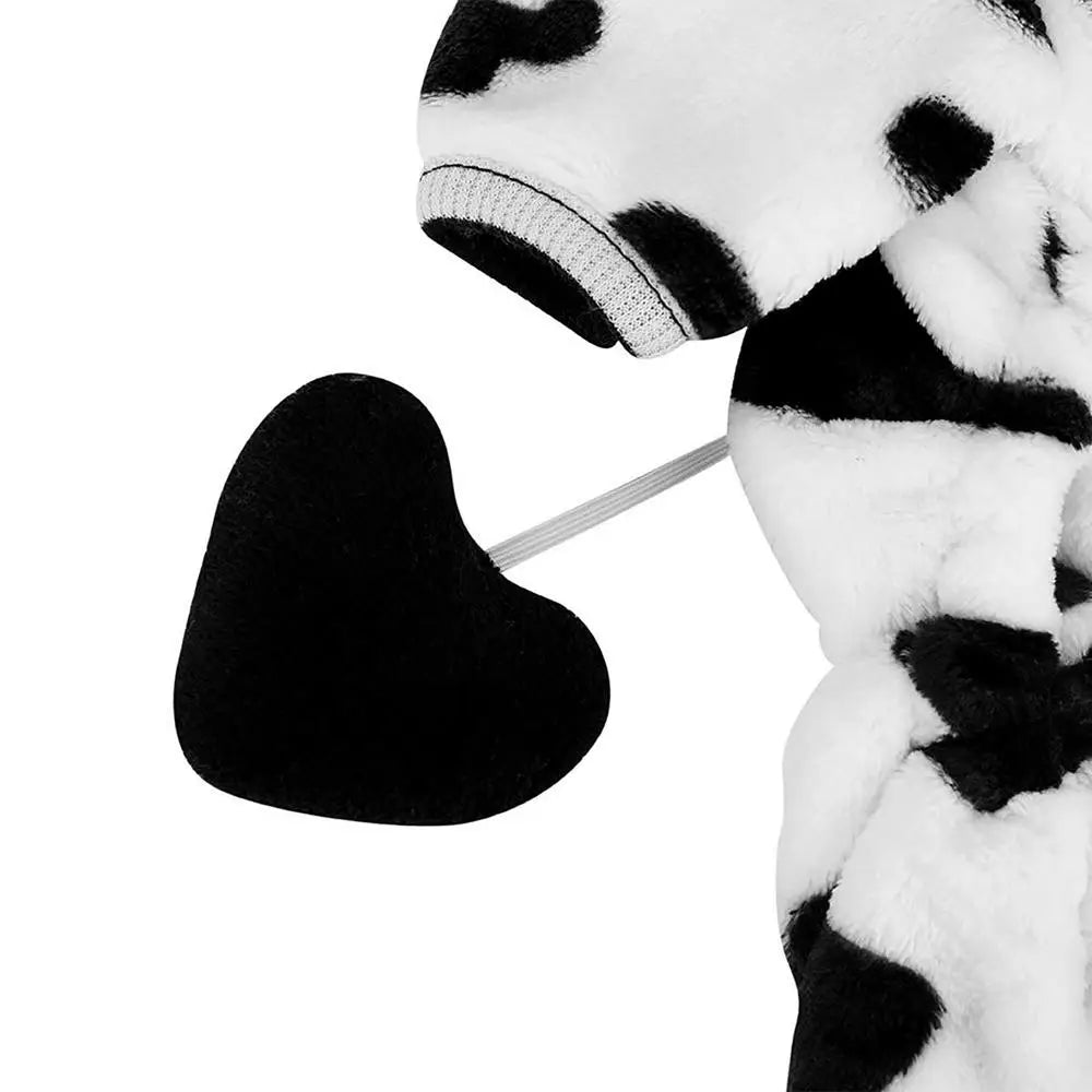 Cow Dog Costume Cow Style Hoodie Halloween Dog Costumes Pet Winter Comfortable Jumpsuits Puppy Cosplay Accessories For Small