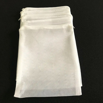 5Pcs White Dense Hole Filter Net Bag Mesh Bag Acquarium Pond For Bio Ball Carbon Media Ammonia Aquarium Fish Tank Isolation Bag