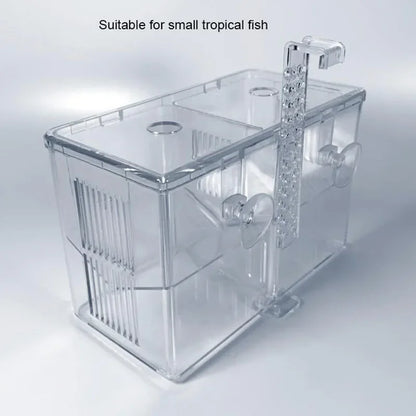 Aquarium Accessories Acrylic Fish Breeding Isolation Box Fish Tank Aquarium Breeder Double Guppies Hatching Incubator