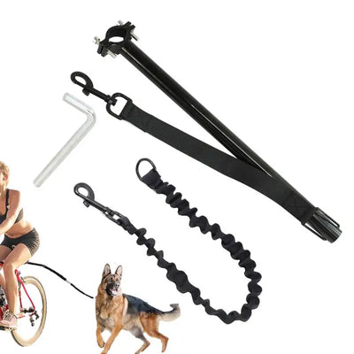 Dog Training Rope Bike Pet Lead Rope Bicycle Pet Walking Rope Adjustable Hands Free Traction Rope Safety Walking Lead For