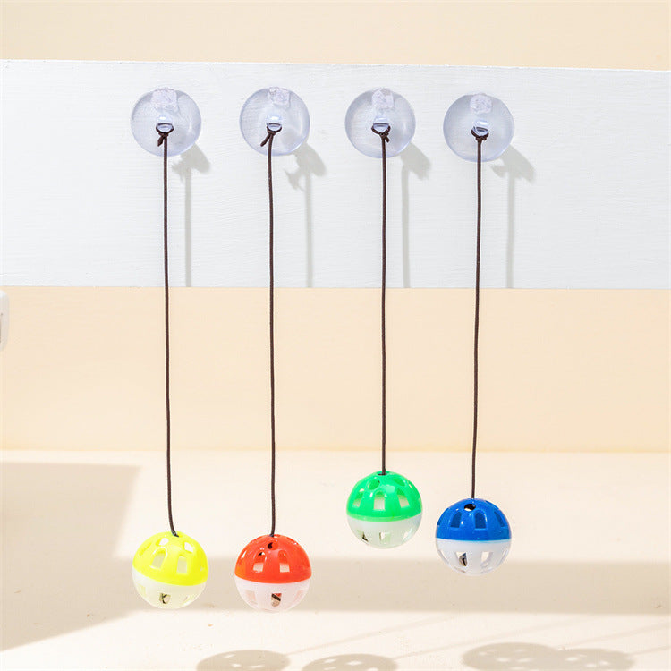 Cat Toy Stick Feather Wand With Bell Mouse Cage Toys Plastic Artificial Colorful Cat Teaser Toy Pet Supplies Random Color
