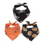 Dog Scarf Pet Costume Saliva Towel Adjustable Pumpkin Dog Scarf Triangle Pet Scarf Skull Washable For Boy Girl Toy