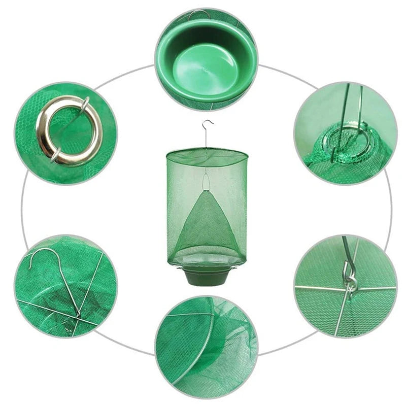 Fly Catcher Pest Control Reusable Hanging Fly Catcher Fly Catcher Cage Net Fly Catcher Garden Hanging Bird CatcherGarden