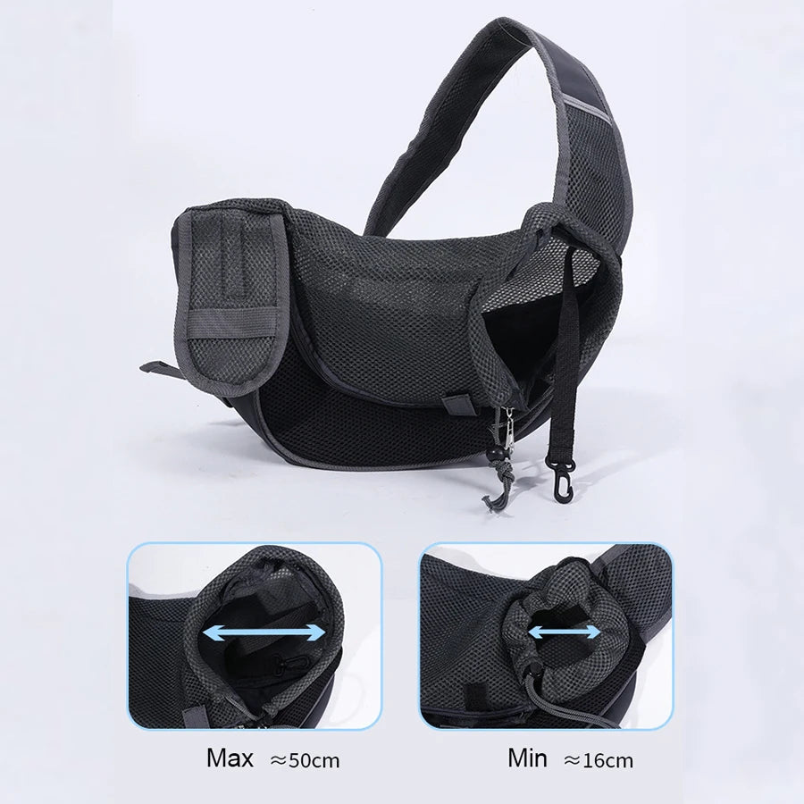 One shoulder cat bag, cat and dog travel portable, one shoulder crossbody pet bag, breathable mesh outdoor pet backpack