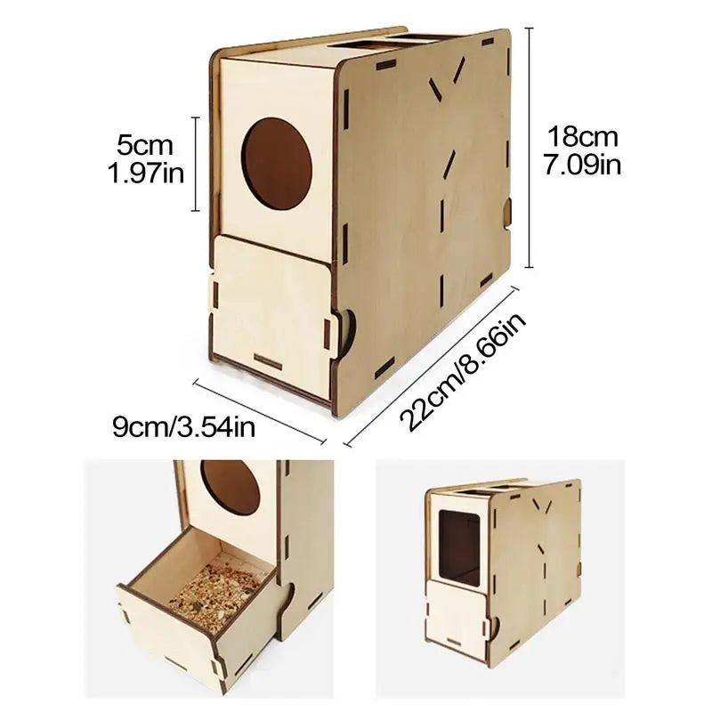 Birds Feed Wind Sheller Wooden Grain Splitter Machine Shell Separator Machine Chaff Blowing Machine Practical Bird Food Skin