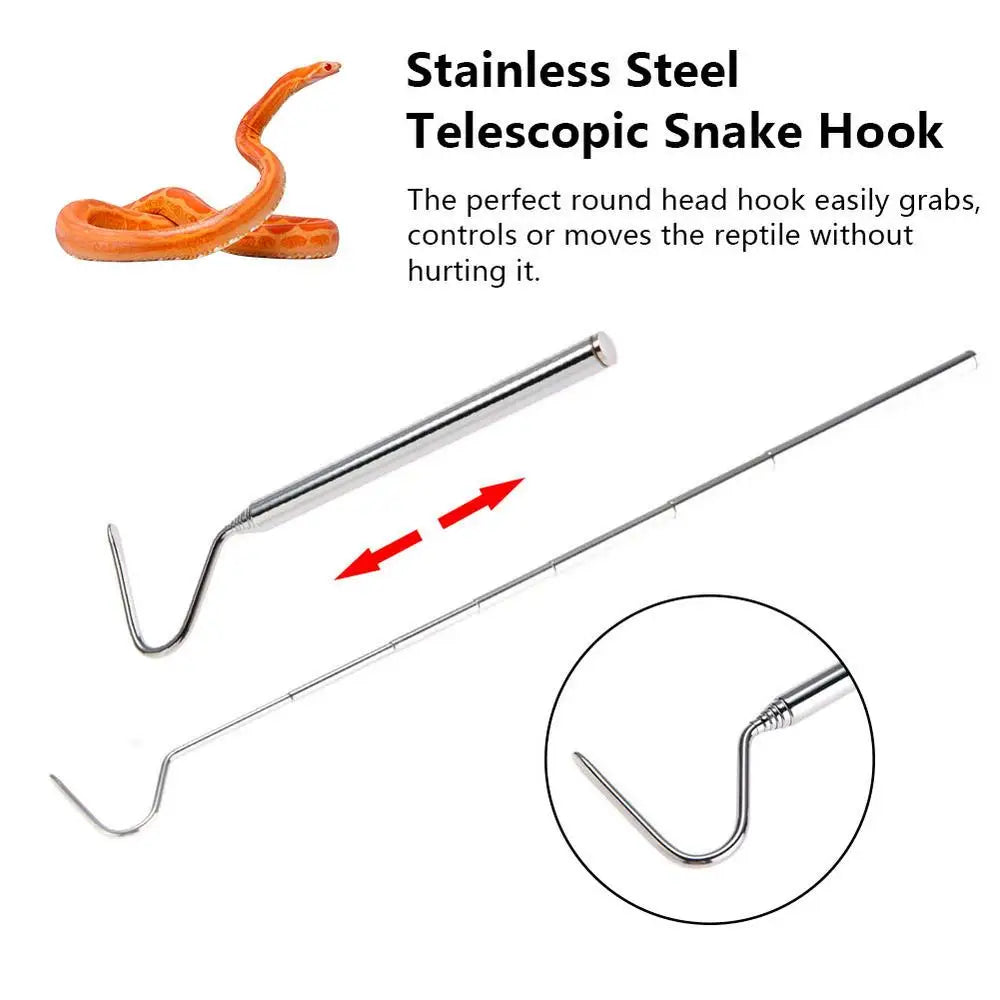 Small Snake Hook Professional Snake Pole Reptile Hook Length 6.30-26.78in Maintain A Safer Distance For Catching Controlling