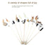 1PC Teaser Feather Toys Kitten Funny Colorful Rod Cat Wand Toys Wood Pet Cat Toys Interactive Stick Pet Cat Supplies