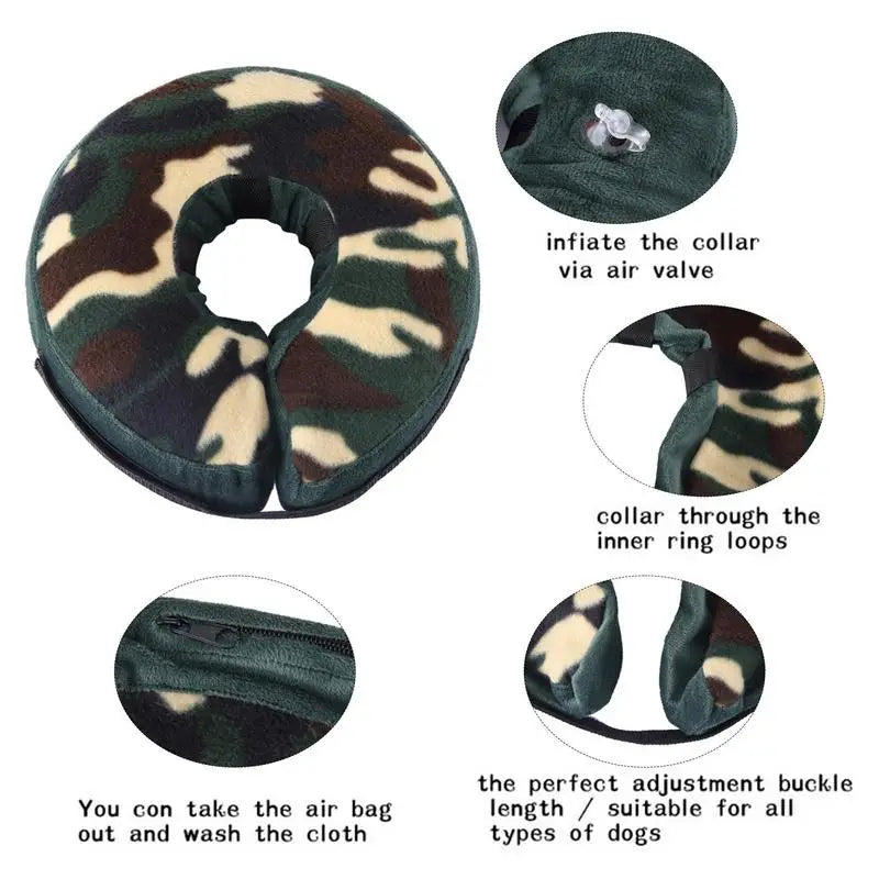 Inflatable Dog Collar Soft Cones For Dogs Adjustable Inflatable Collar For Dogs And Cats Soft Pet Operation Recovery Collar Does