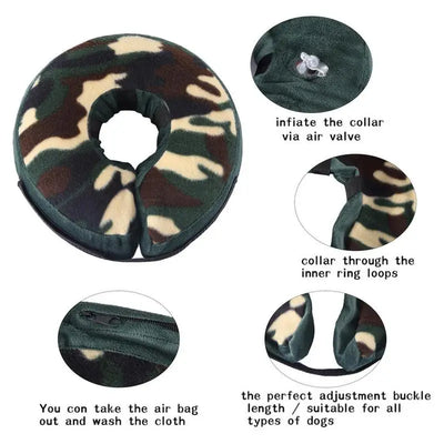 Inflatable Dog Collar Soft Cones For Dogs Adjustable Inflatable Collar For Dogs And Cats Soft Pet Operation Recovery Collar Does