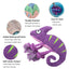 Dog Plush Toy Spot Plush Stuffed Molars Bite-resistant Squeaking Sound Chameleon Pet Dog Toys Fleece Squeak Toys