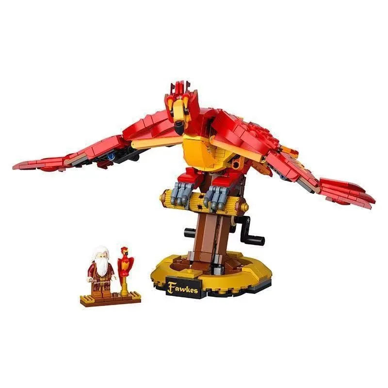Assembling building blocks 88007 Phoenix Fox Red Bird 597 particles assembled boys and girls educational building blocks toys