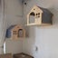 1 Piece Cat Tree and Tower Wall Mounted Cat House Large and Stable Climbing Frame Cat Hammock and Ladder for Kitten Playground