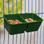 Bird Feeder For Cage 2 In 1 Parrot Cage Food And Water Bowl Double Groove Bird Food Bowl For Cage For Hold Food Water Universal