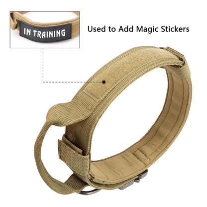Durable Tactical Dog Collar Military Bungee Leash Set Nylon Walking Training Pet Collar for Medium Large Dogs German Shepard