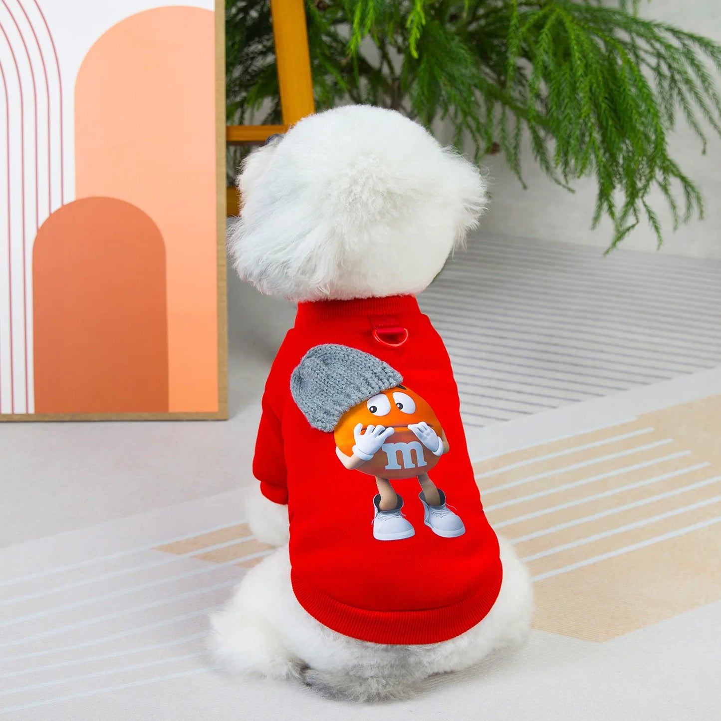 Funny Dog Hoodies for Small Dogs,Warm Fleece Hoodie Sweater Cartoon Puppy Pullover Coat Autumn Winter Clothes Yorkie Pet Apparel