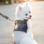 Durable Dog Denim Harness and Leash Set, Adjustable Step in Lightweight Pet Jeans Vest Harness for Small Medium Dogs Bulldog