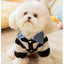 Velvet Warm Pet Cat Sweatshirts Chihuahua Half Sleeve Denim Collar Designer Striped Puppy Winter Clothes Soft Overalls for Yorks