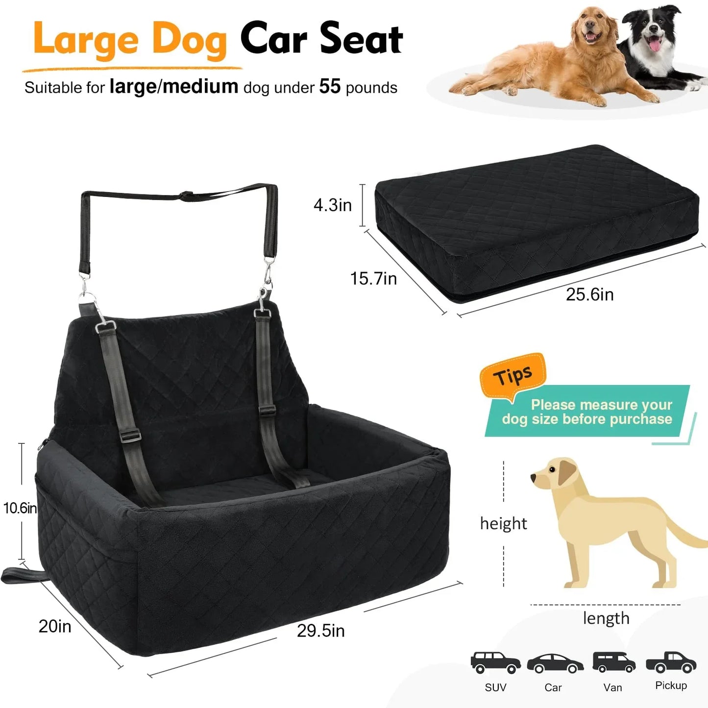 Amazon hot-selling car kennel removable and washable kennel car travel kennel removable and washable car pet pad