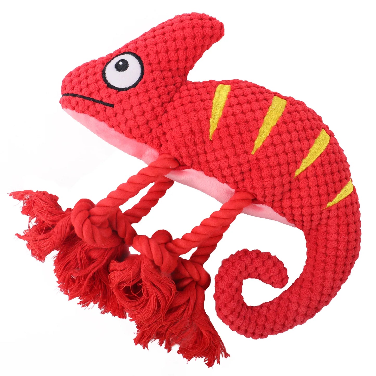 Dog Plush Toy Spot Plush Stuffed Molars Bite-resistant Squeaking Sound Chameleon Pet Dog Toys Fleece Squeak Toys