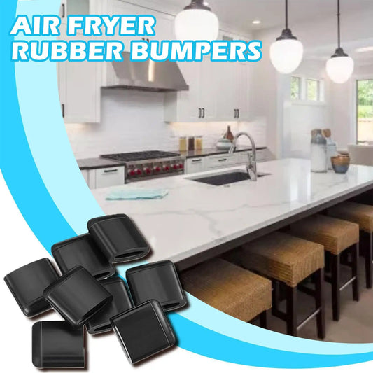 Air Fryer Rubber Bumpers Black Air Fryer Scratch Protection Air Kitchen Tray Fryer Replace Parts Accessories Cover Rubber W1T4