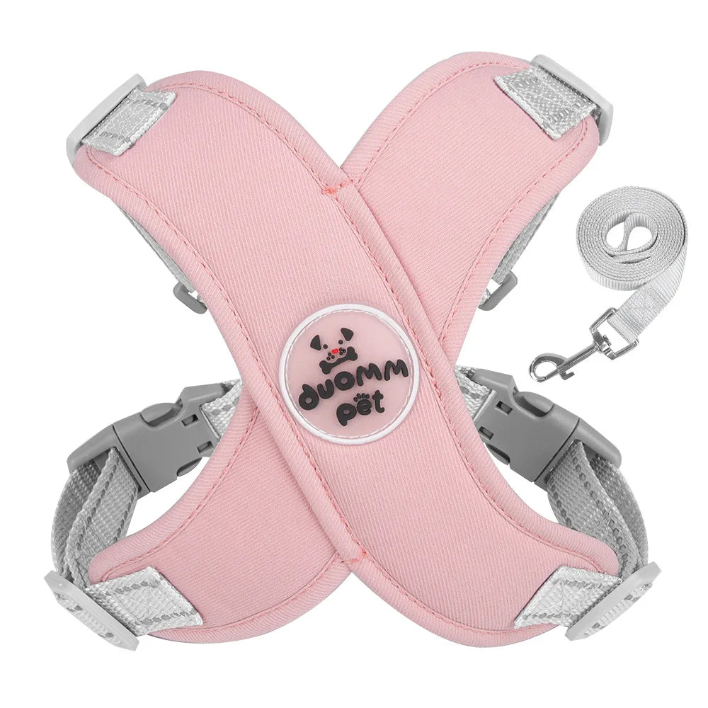 New breathable pet chest harness vest style reflective dog leash pet leash