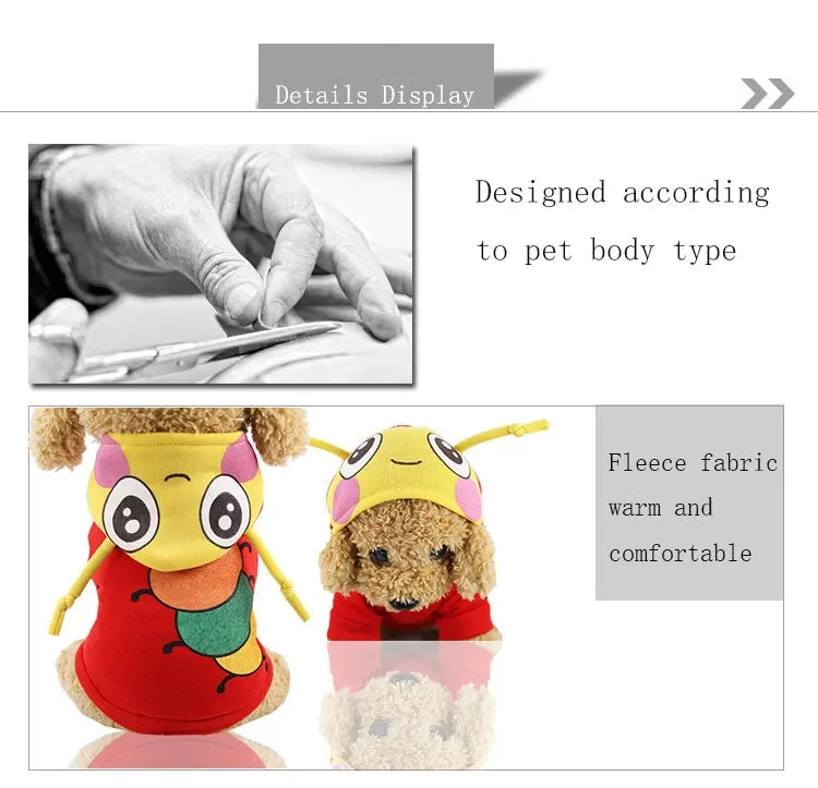 Costumes Cartoon Cute Pet Dog Clothes Winter Christmas Soft Fleece Animal Duck Owl Tiger Dinosaur Cosplay Dog Hoodies Clothes