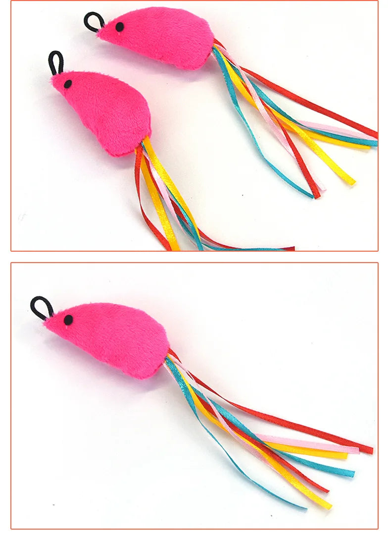 Pet Cat Toy Small Mouse Replacement Head Funny Cat Stick Cat Plush Toy Fishing Rod Replacement Head