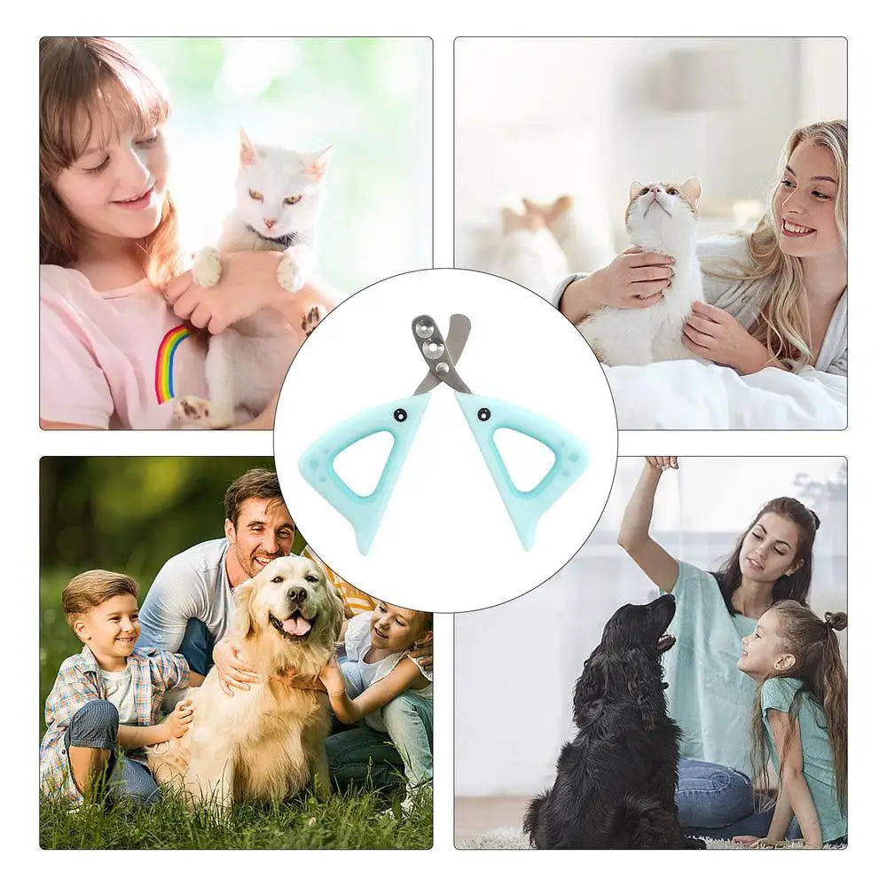 Cat Nail Trimmer Pet Nail Clippers For Small Animals Sharp & Safe Stainless-Steel Circular Cut Hole Design Grooming Tool For