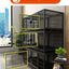 Cat cage breeding  pairingbreeding  breeding  three-layer display cage rabbit puppy